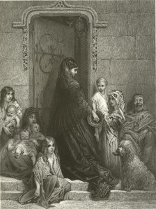 Aalmoes geven door Gustave Dore